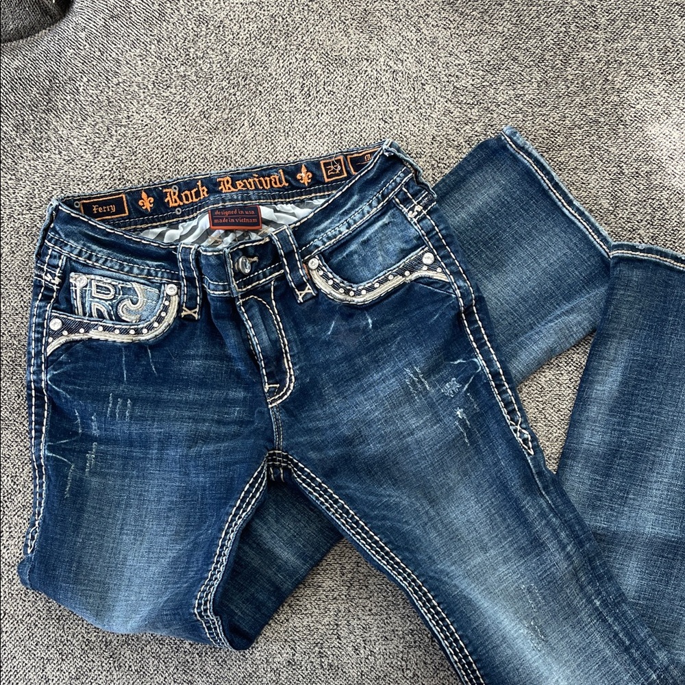 Rock Revival Women's Dark Blue Boot Cut Jeans